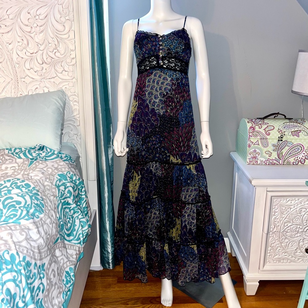 Elegant Multicolor Maxi Dress